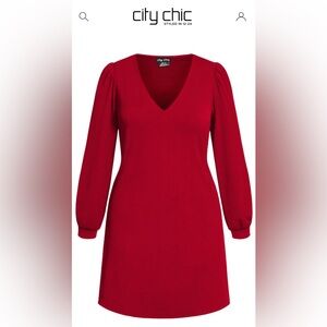 City Chic - Quiero Dress - Red